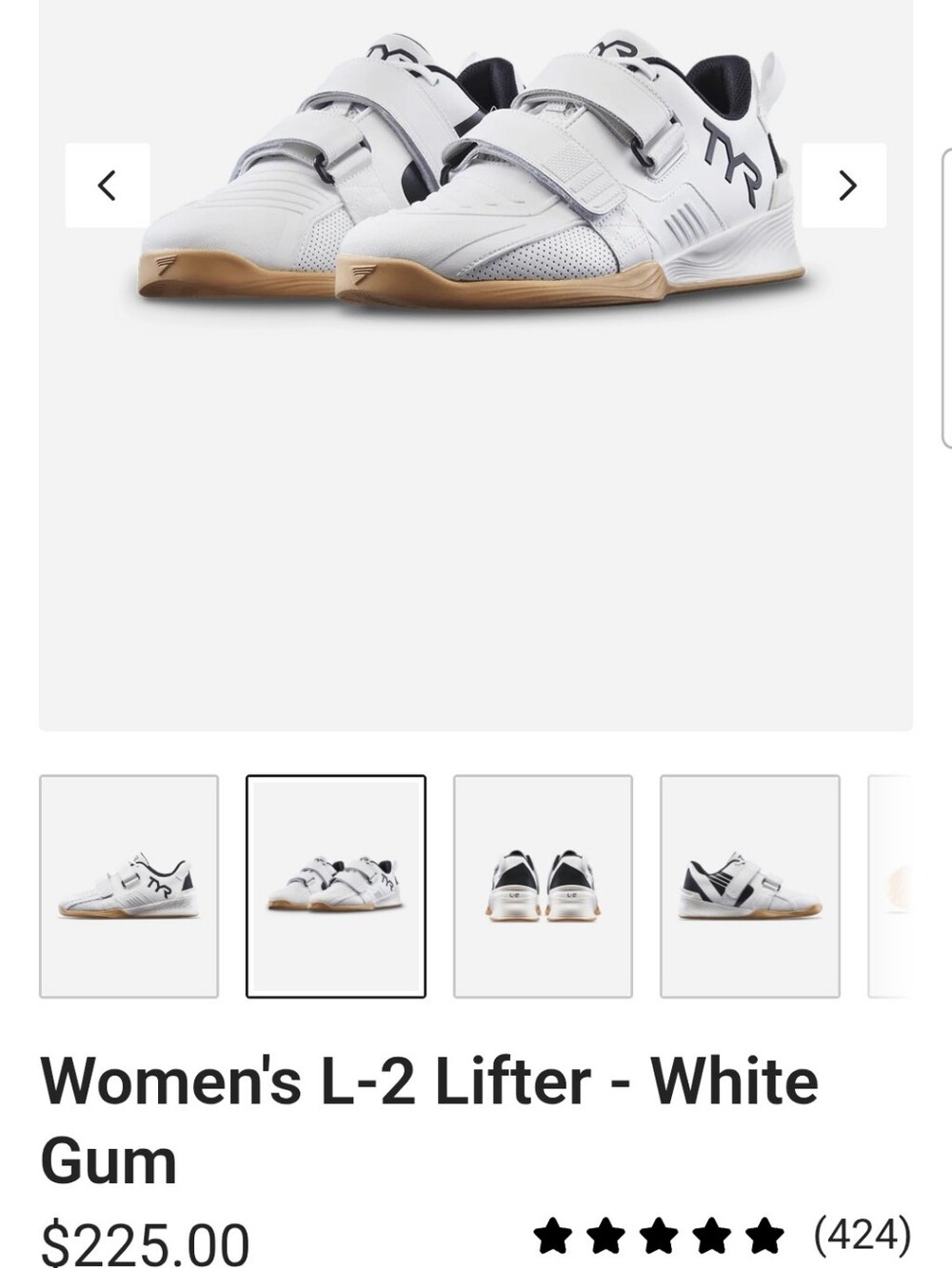 TYR L2 Lifters White and Gum